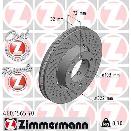 Zimmermann BRAKE DISC - FUSION Z/COATED 460.1565.70